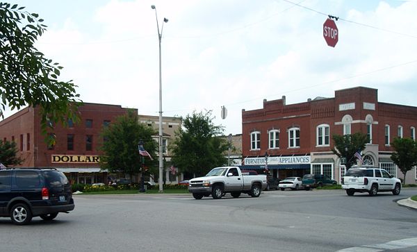 Scottsville's square contains a handful of shops.