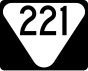 State Route 221 işaretçisi