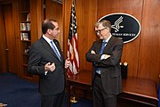 Gates and Health Secretary Alex Azar (14 March 2018)