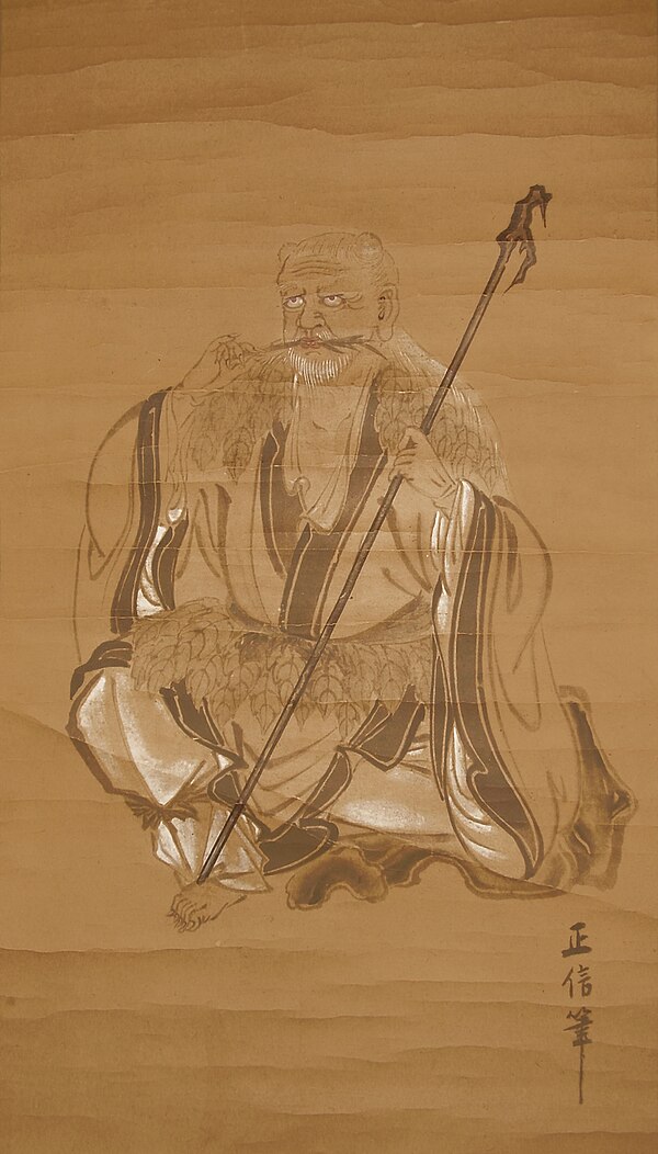 A 19th-century Japanese painting depicting Shennong: Chinese legends credit Shennong with the invention of tea.