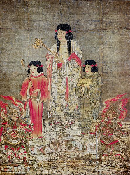 Painting on silk of the semi-legendary Prince Shōtoku, first major sponsor of Buddhism in Japan
