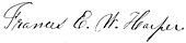 signature de Frances Harper