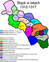 Mapa księstwa oleśnickiego