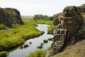 Bestobe Kanyonu ve Sileti Nehri — Kaynak, — Ağız, Kazakistan