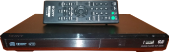 A Sony DVP-SR370 DVD player and USB support connection Sony DVD DVP-SR370.png