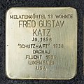 Stolperstein für Fred Gustav Katz (Melatengürtel Ecke Scheidtweilerstraße)