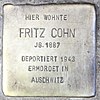 Stolperstein Niebuhrstr 72 (Charl) Fritz Cohn.jpg
