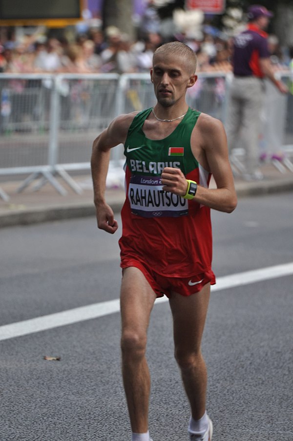 Stsiapan Rahautsou in men's marathon