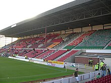 The Arkell's stand in July 2007. The entire away support was kept in the Stratton Bank on this occasion Swindon Town July 07 2.jpg