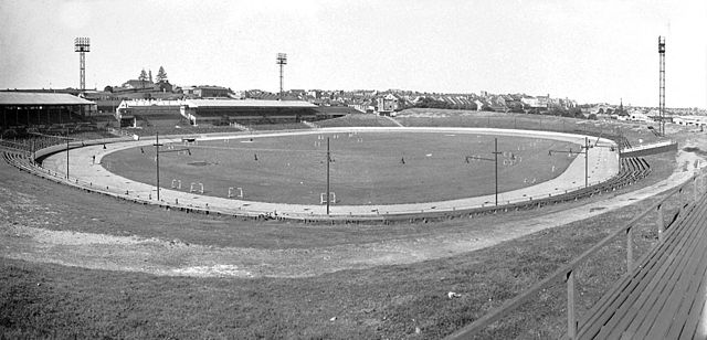 General view of the former Sydney Sports Ground, Moore Park, as it appeared in 1937.