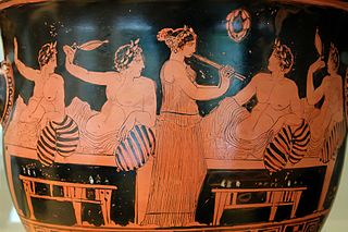 Symposium part of a banquet in Greek and Etruscan art