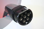 Type 2-compatible female connector found on the end of the permanently-attached connector cable of Tesla Superchargers in Europe