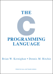 The cover of the book The C Programming Language, first edition, by Brian Kernighan and Dennis Ritchie The C Programming Language, First Edition Cover (2).svg