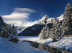 Victoria Glacier at Lake Louise Alberta