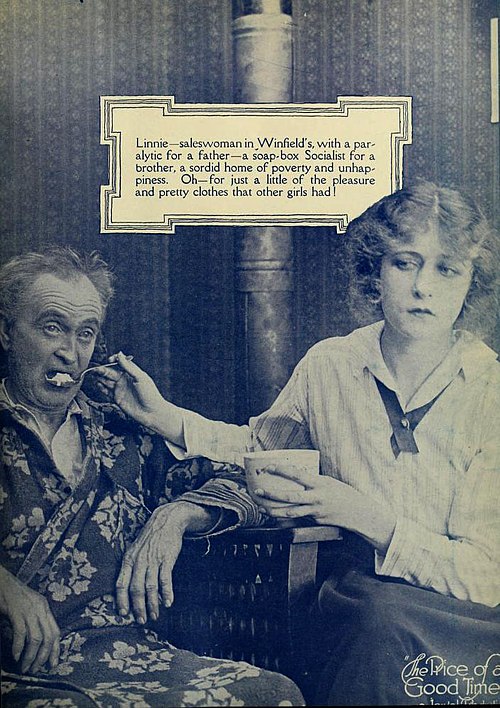 Alfred Allen with Mildred Harris in The Price of a Good Time (1917)