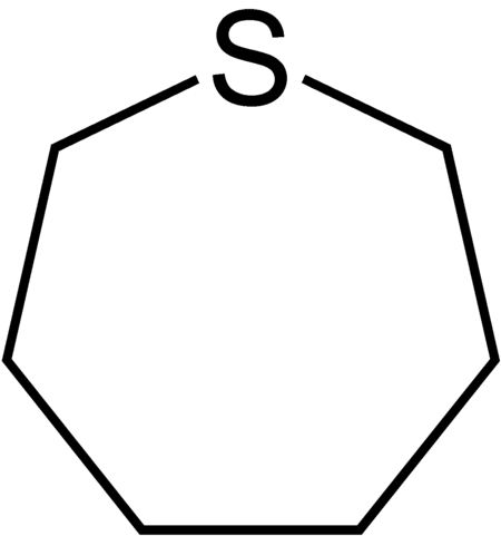 Structural formula of thiepane