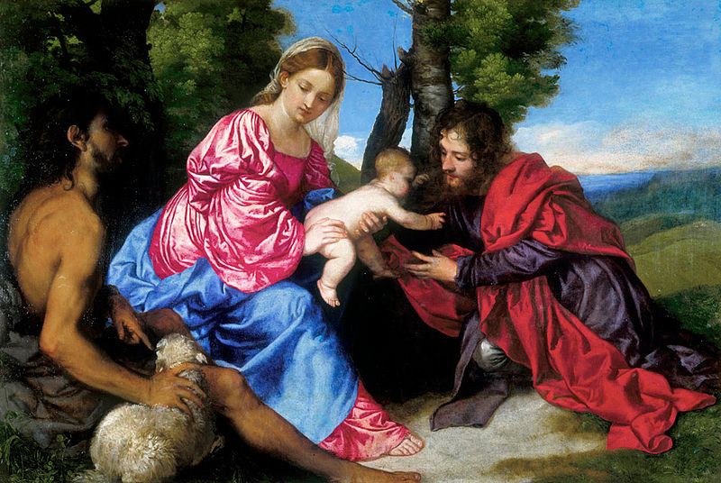 File:Titian, Virgin and Child with St John the Baptist and an Unidentified Male Saint, Oil on canvas, transferred from wood, 1517-1520..jpg