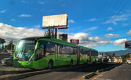 Transmetro operating on Line12D Transmetro Linea 12 Aguilar Batres.jpg