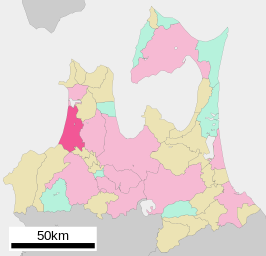 Situering van Tsugaru in de prefectuur Aomori