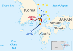 Tsushima battle map-en.svg