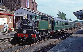 USA 30064 0-6-0T and train at Sheffield Park