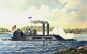 Contemporary colored lithograph of USS Lafayette