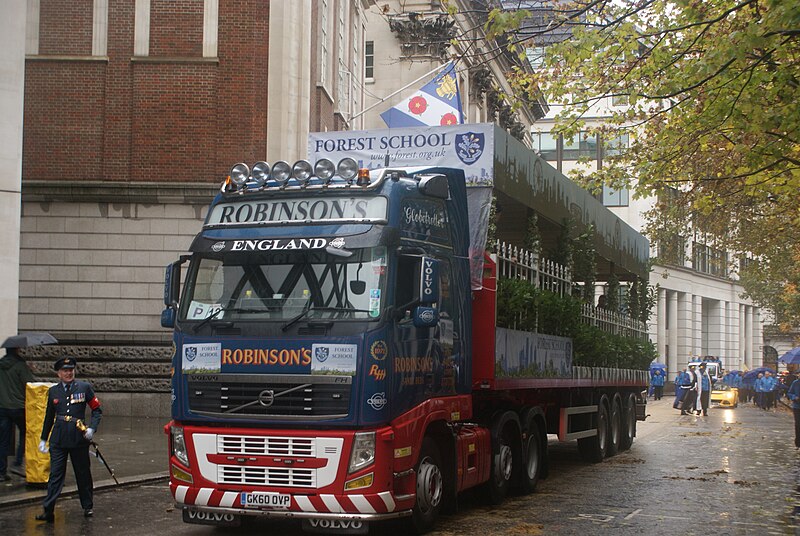 File:View of a Forest School lorry in the Lord Mayor's Parade from Gresham Street - geograph.org.uk - 5190965.jpg