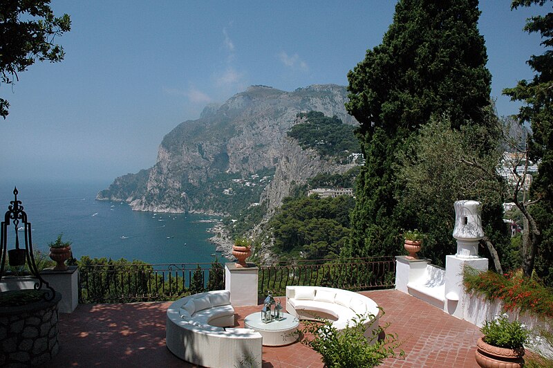 File:View towards Monte Solaro from Via Tragara, Capri, 2010.jpg