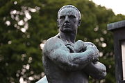 English: Statue on the bridge in the Vigeland sculpture park, Oslo, Norway