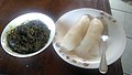 Lunch is ready! water fufu and Eru soup