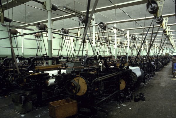 A typical weaving shed at Queen Street Mill Textile Museum, Burnley