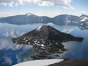 Wizard Island is an extinct cinder cone that last erupted about 6,000 years ago. It formed after Mount Mazama erupted about 7,000 years ago to form Crater Lake