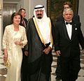 압둘라 빈 압둘아지즈 알사우드 사우디아라비아 국왕과 함께
