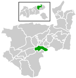 チロル州におけるヴェルグルの位置の位置図