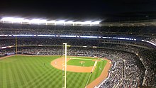 Yankee Stadium in 2012, from the left field upper deck