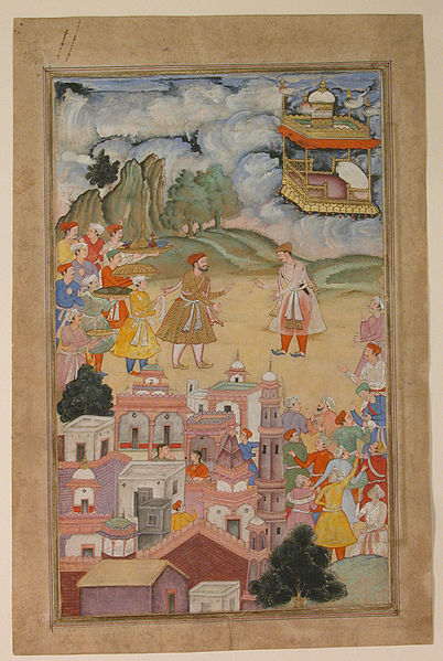 File:"King Sal Visits Kala Yavana", Folio from a Harivamsa (Legend of Hari (Krishna)).jpg