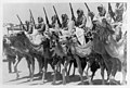'Coronation' of King Abdullah in Amman on May 25, '46. The Elite Camel Corps of the Arab Legion, passing saluting ba(se) LOC matpc.22548.jpg