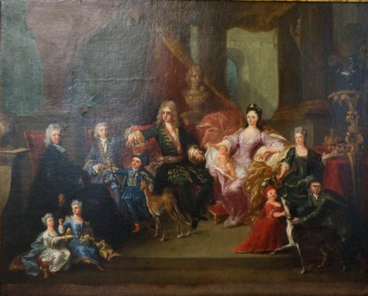 File:(Cropped) Family of Léopold I of Lorraine in circa 1710 attributed to Jacques Van Schuppen.png