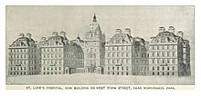 The 113th Street hospital under construction (King1893NYC) pg479 ST. LUKE'S HOSPITAL, NOW BUILDING ON WEST 113TH STREET, NEAR MORNINGSIDE PARK.jpg