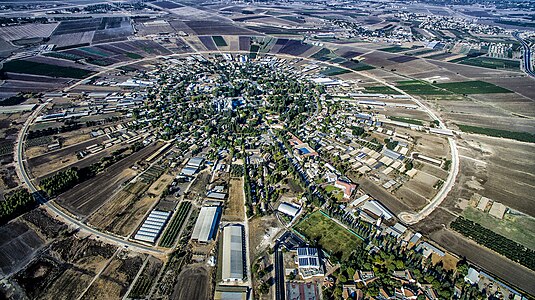 Nahalal from the air Foto: ZeevStein Licenza: CC-BY-SA-4.0