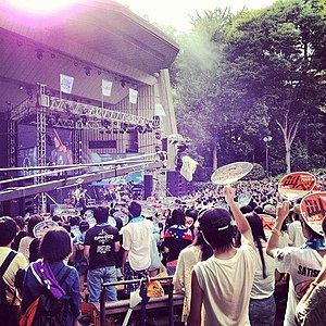 日比谷野外音楽堂で行われた 閃光ライオット2012ファイナルの開催模様 （2012年9月2日撮影）
