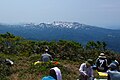 粟ヶ岳山頂から守門岳を望む