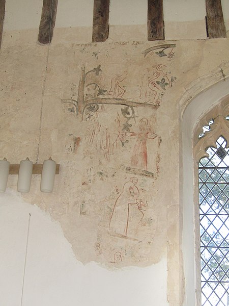 File:-2018-10-28 Medieval Wall painting, All Saints, Edingthorpe (2).JPG