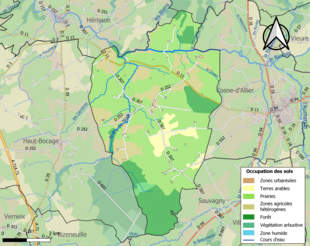 Kleurenkaart met landgebruik.