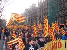 Catalan Nationalist demonstration celebrated in Barcelona on 18 February 2006 060218 ManiSomunaNacio24.jpg