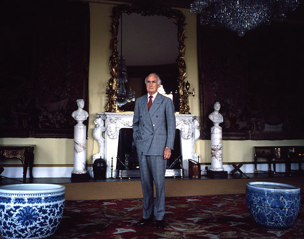 Charles Manners, 10th Duke of Rutland at Belvoir Castle in 1981