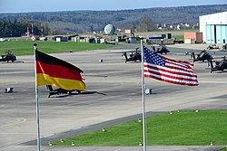 12th Combat Aviation Brigade Headquarters overlooking the Katterbach Army Airfield in Ansbach 2016.jpg