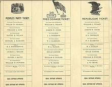 1893 Ballot for Park County, Colorado. Women's suffrage referendum choice is at the bottom. 1893 Ballot for Park County, Colorado. Women's suffrage choic is at the bottom. 02.jpg