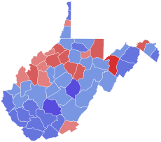 1948 West Virginia gubernatorial election results map by county.svg