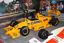 1989 Reynard 893 Alfa Romeo Formula 3 car of Jacques Villeneuve at the Haynes International Motor Museum. 1989 Reynard 893 Alfa Romeo (35264655075).jpg